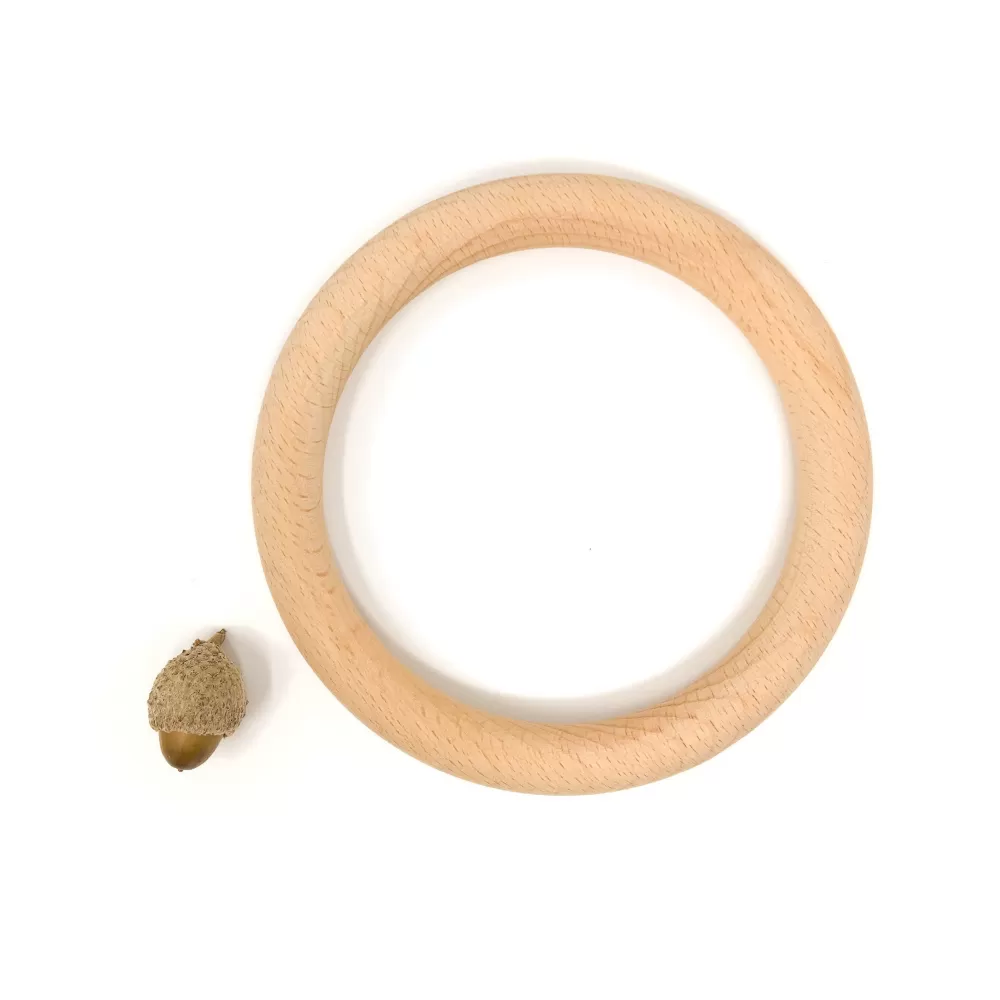 Hot Grapat Anello Grande In Legno Naturale