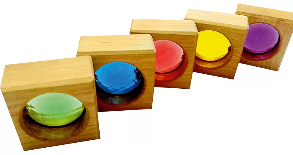 Store Bauspiel Cubi Trasparenti Con Scatola In Legno - 25 Pezzi 0225 -