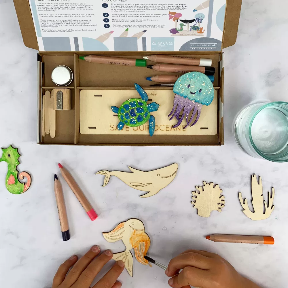 Discount Cotton Twist Kit In Legno Crea Il Tuo Oceano "Save Our Oceans" -