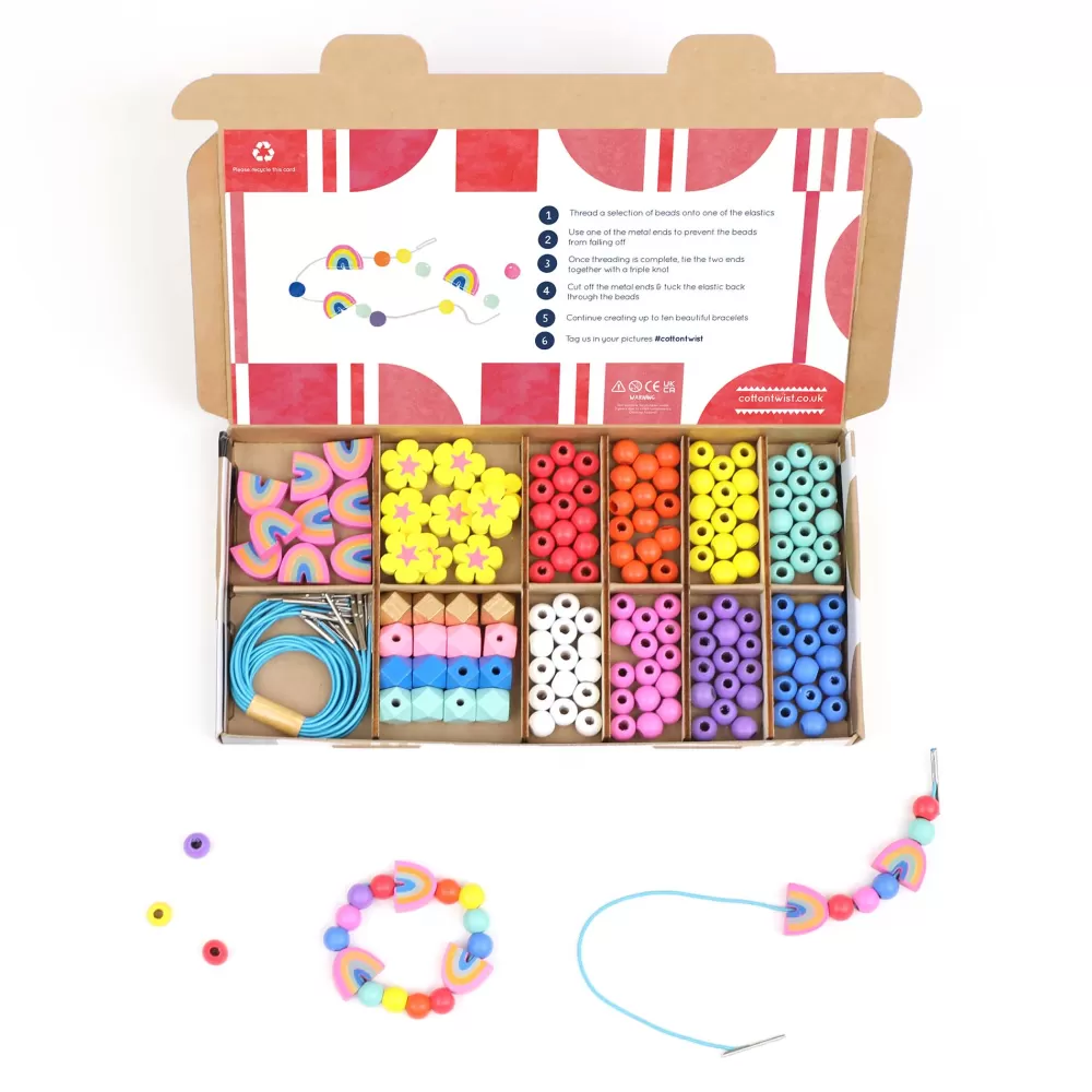 New Cotton Twist Kit Per Creare Braccialetti - Colori Dell'Arcobaleno -