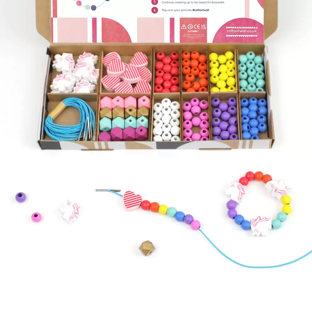 Shop Cotton Twist Kit Per Creare Braccialetti - Unicorni E Arcobaleni -