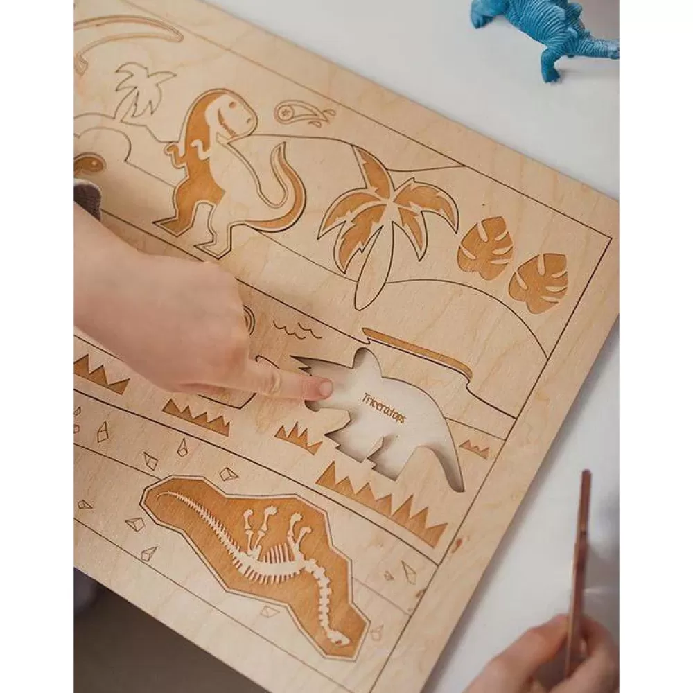 Flash Sale Stuka Puka Puzzle In Legno Dinosauri