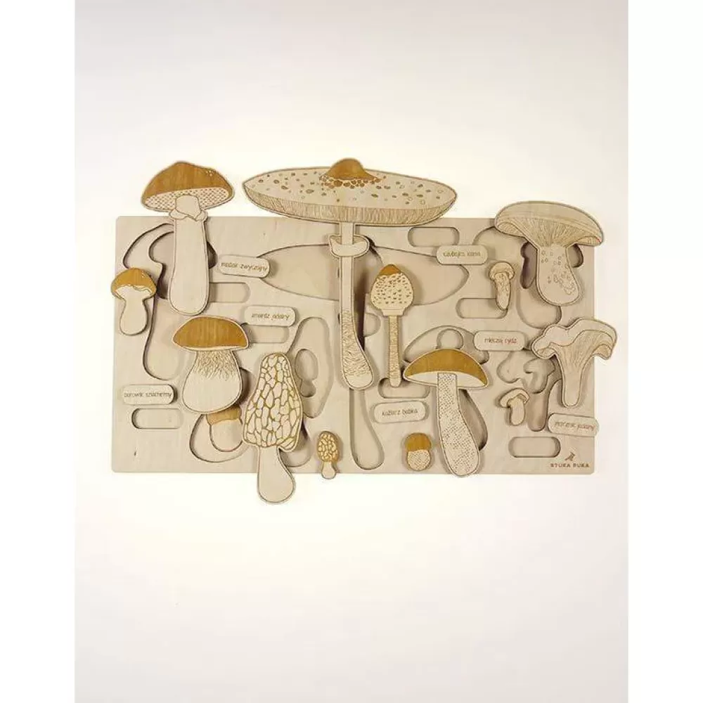 Flash Sale Stuka Puka Puzzle In Legno Funghi