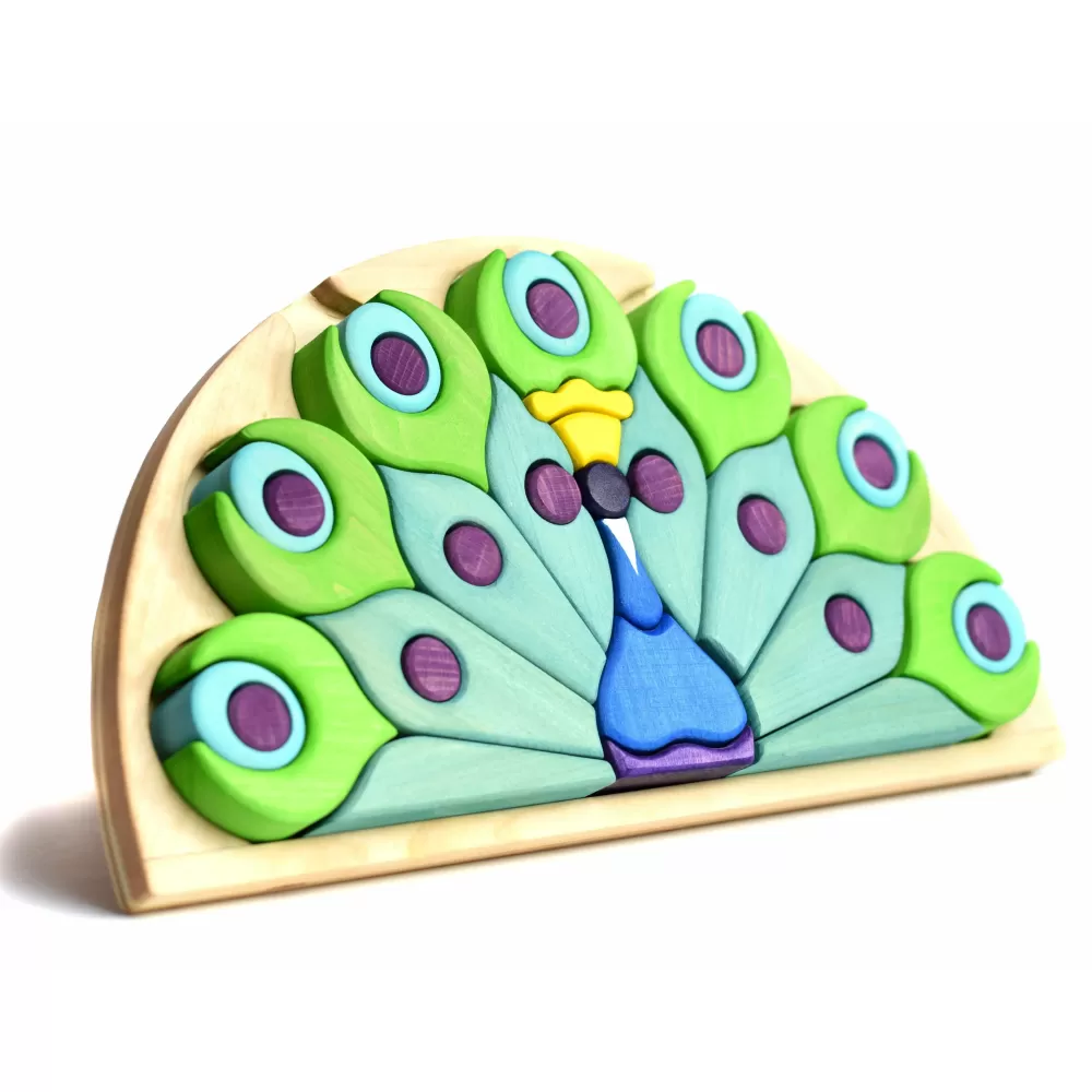 Hot Bumbutoys Puzzle Pavone In Legno