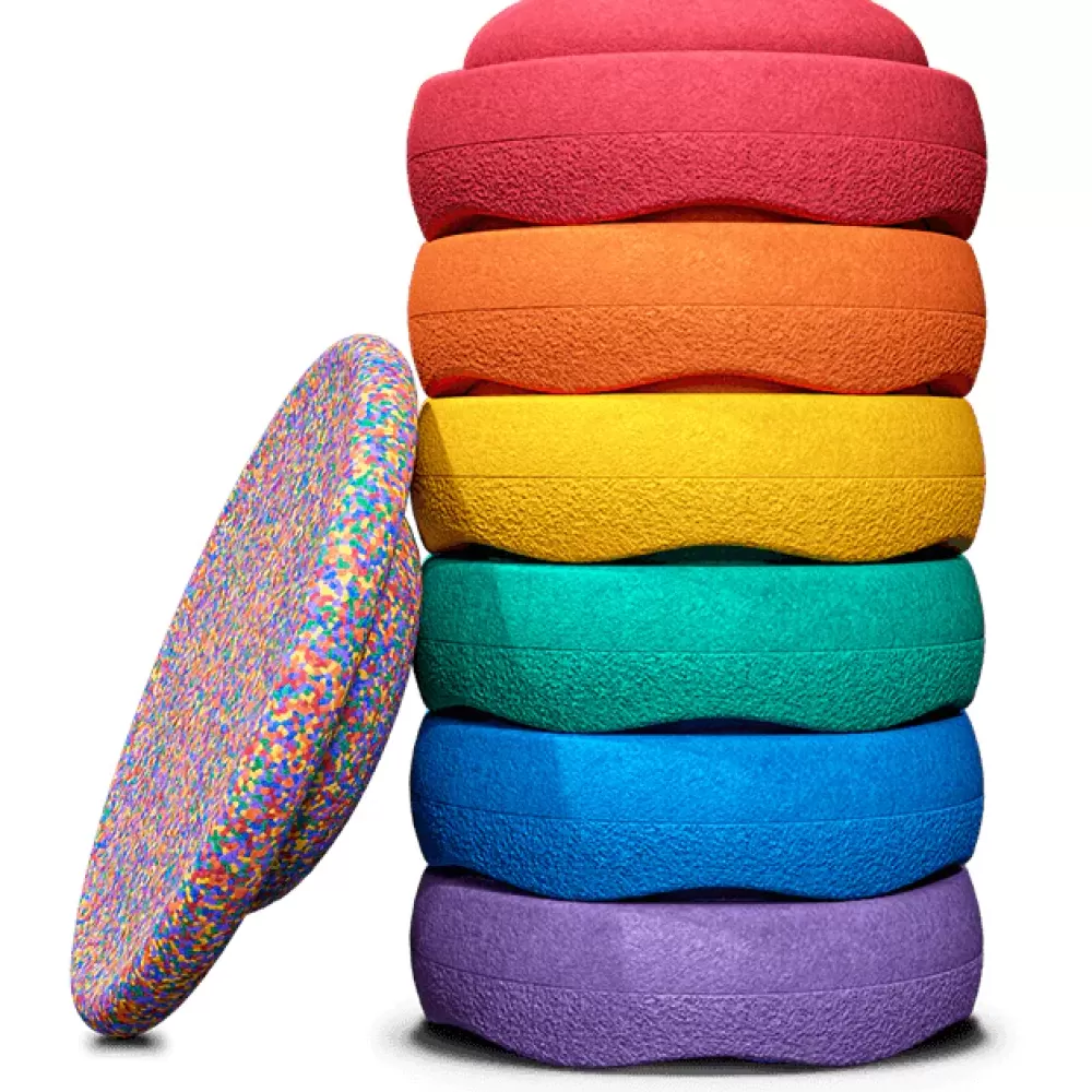 Clearance Stapelstein Rainbow Set Classic - Gioco Destrutturato Per La Motricita - Stapelste