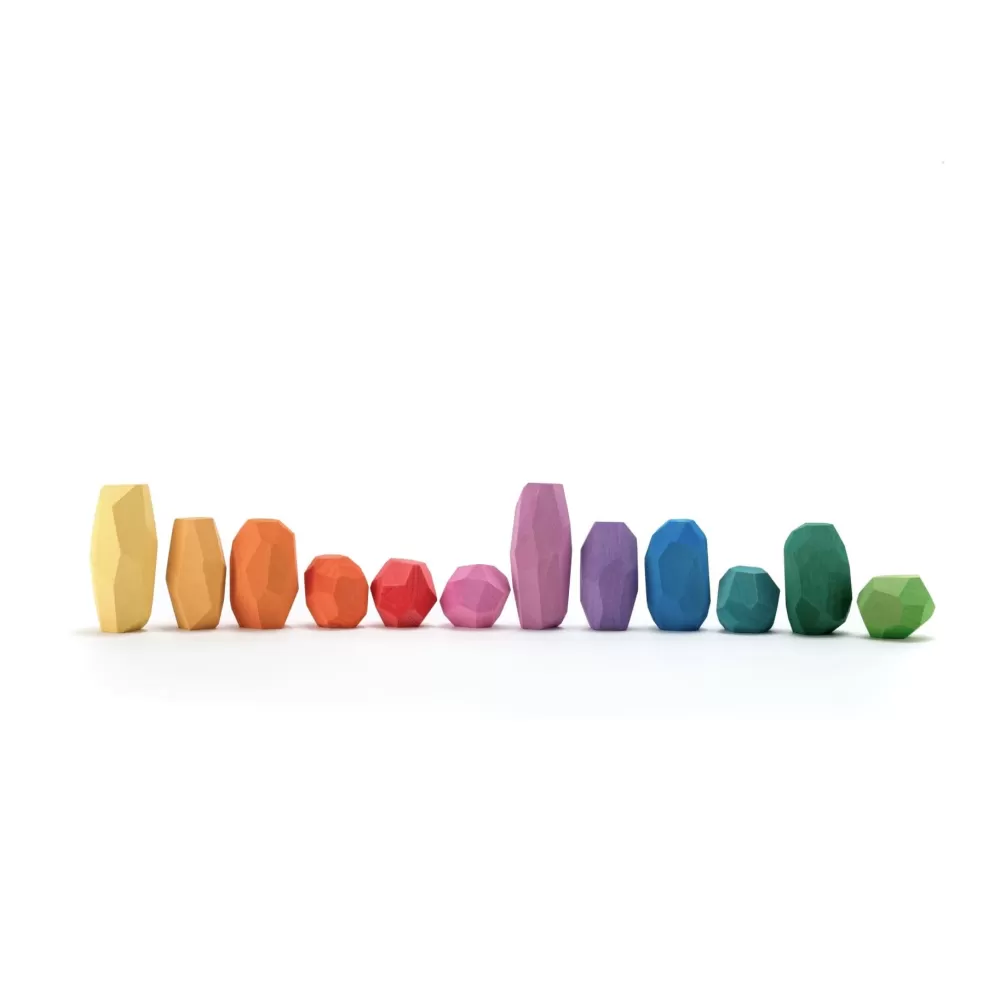 Cheap Ocamora Sassi Impilabili Colorati In Legno - Set Da 12 -