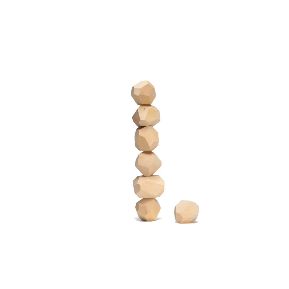 Sale Ocamora Sassi Impilabili In Legno Al Naturale - Set Da 7 -