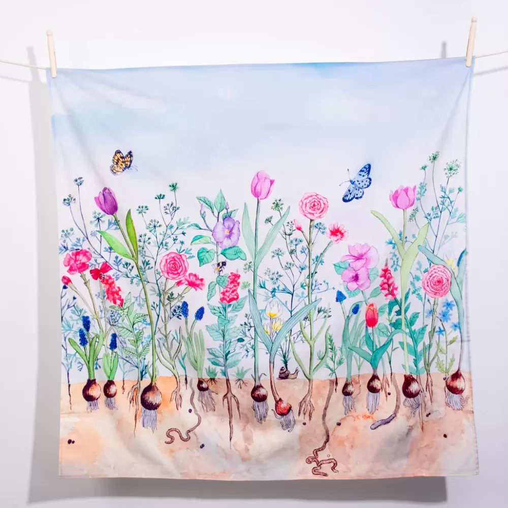 New Wonderie Telo Gioco Vegano - Play Cloth - In Fiore -