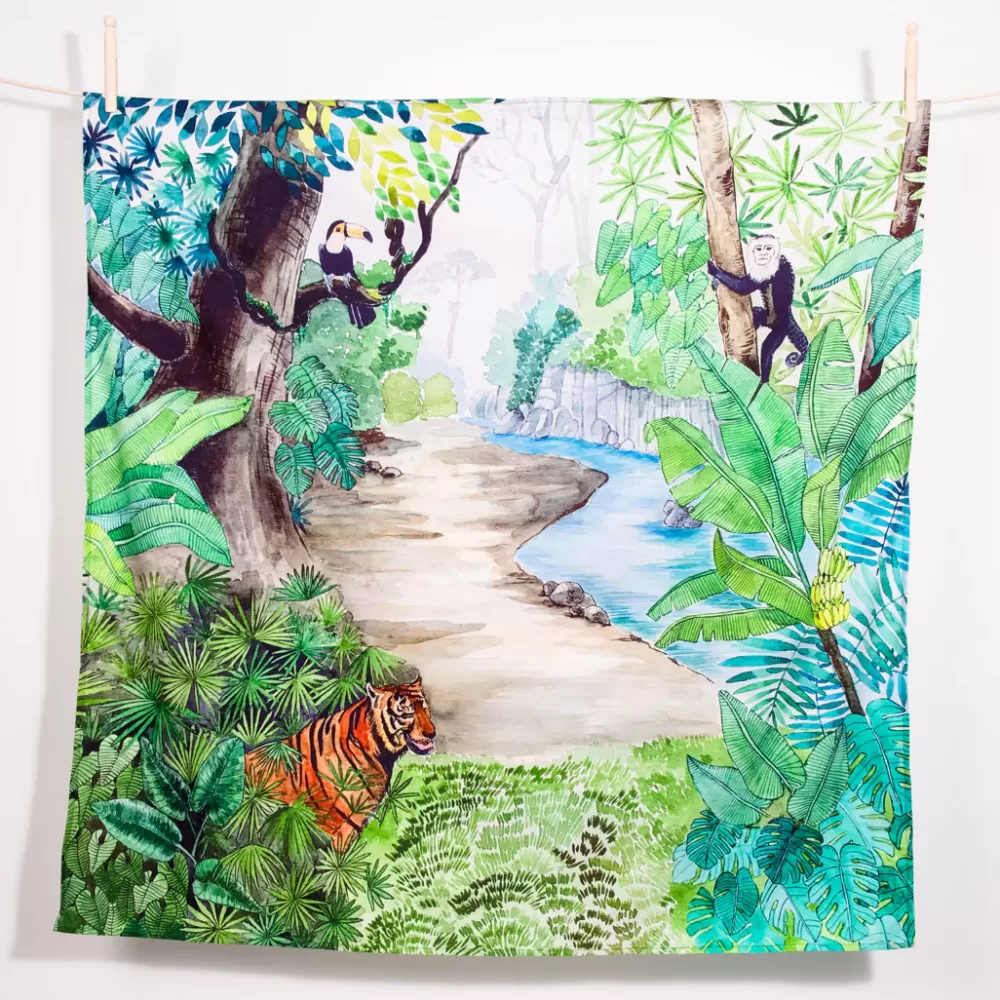 Best Sale Wonderie Telo Gioco Vegano - Play Cloth - Nel Profondo Della Giungla -