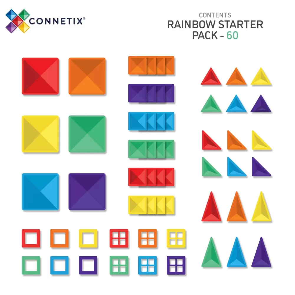 Cheap Connetix Tessere Magnetiche Traslucide - Set Da 60 Pezzi Nuovo E Aggiornato Sta